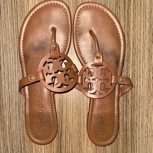 Tory Burch Brown Leather Sandals